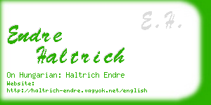 endre haltrich business card